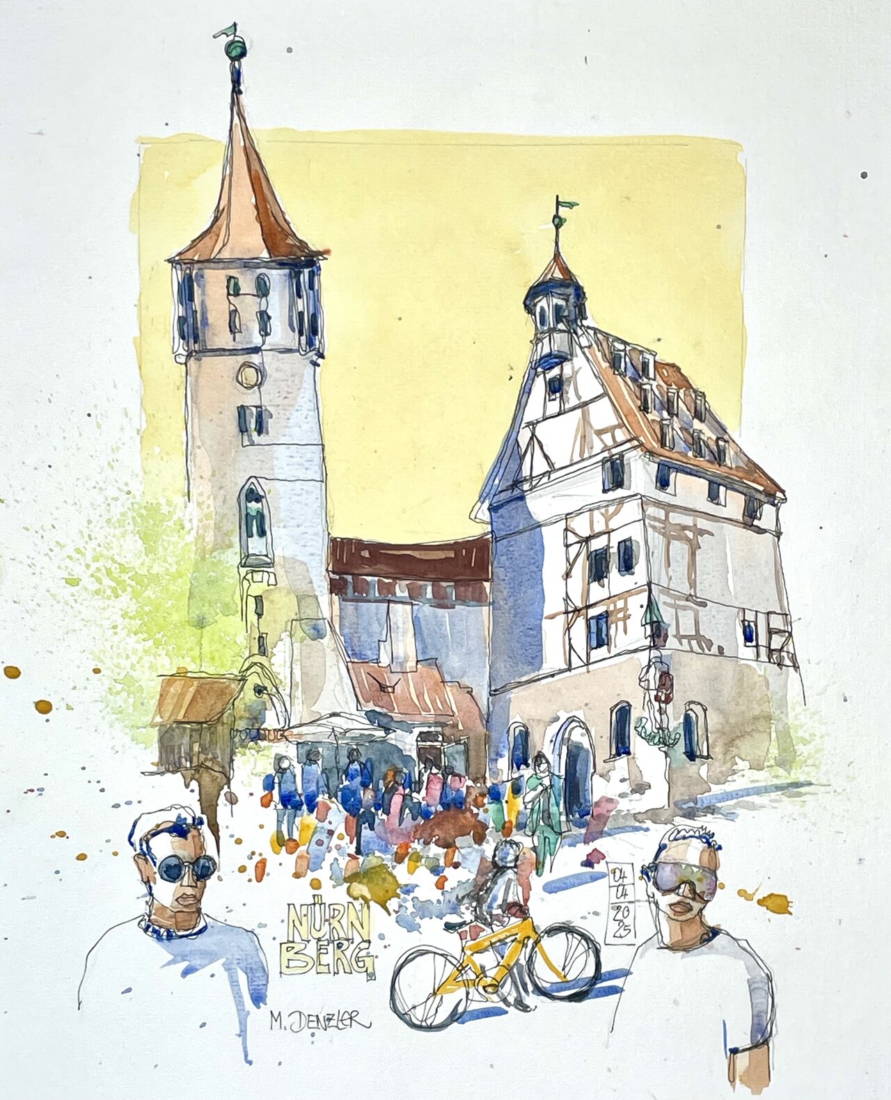 Lebendiges Stadtbild von Nürnberg - Authentische Momentaufnahme urbaner Atmosphäre